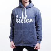 Classic zipper-hoodie dark