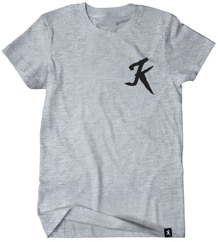K icon heather grey